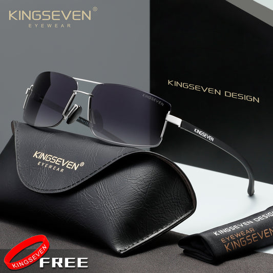 KINGSEVEN ունիսեքս բևեռացված TAC ոսպնյակներով ուղղանկյուն արևային ակնոցներ