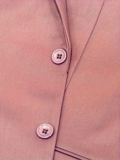 Men'S Solid Color Polyester Work Suit - Classic Lapel Collar, Non-Stretch Fabric, Long Suit Sleeves, Four-Season Versatility, Button-Front Jacket with Pants - Regular Fit Woven Suit Set (80% Polyester, 20% Viscose)