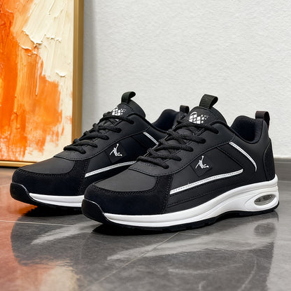 ZERJER Men'S Casual Sports Shoes | Comfortable Low-Top Lace-up Sneakers with Thick Rubber Sole, Faux & Fabric Upper, Breathable for Daily & Casual Wear, Suitable for Hiking & Outdoor Activities, Sizes 39-48