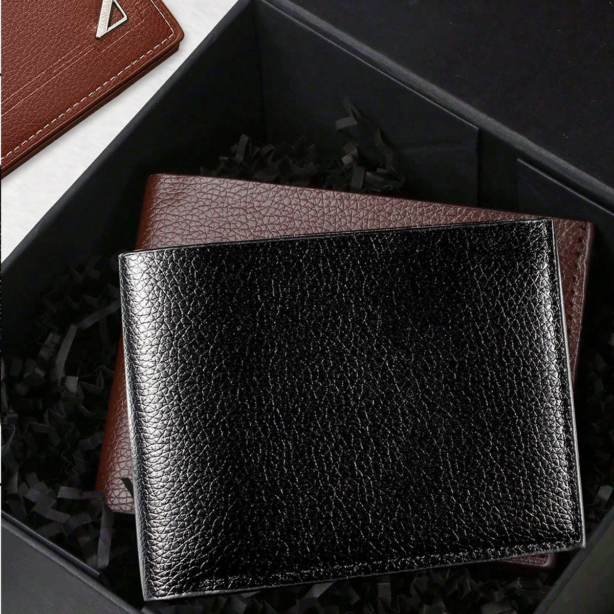 Men's PU Leather Wallet Compatible for all - Slim Cash & Card Holder with Photo Frame, Multi-Slot Organizer - Business & Everyday Use - Gift for Husband, Dad, Boyfriend (Birthday, Father's Day) - Stylish Minimalist Money Wall