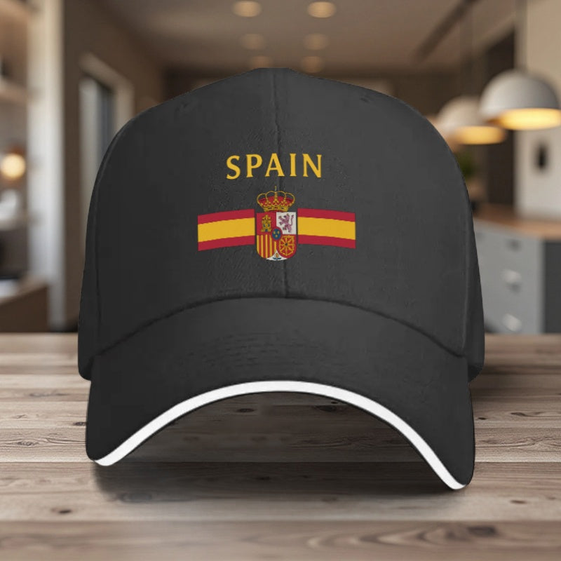 Men's Lightweight Adjustable Spanish Flag Sports Cap