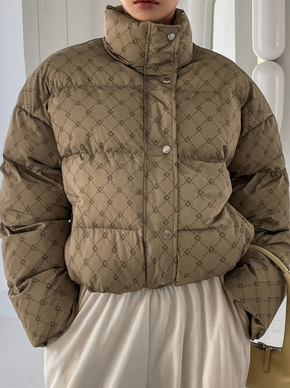 Women's Oversized Winter Coat - Full-Zip Closure, Thickened Outerwear Jacket in Beige/Tan/ Brown/Black/White/Gray/Blue/Red/, Machine Washable Cold Weather Outer Jacket for Everyday & Formal Events