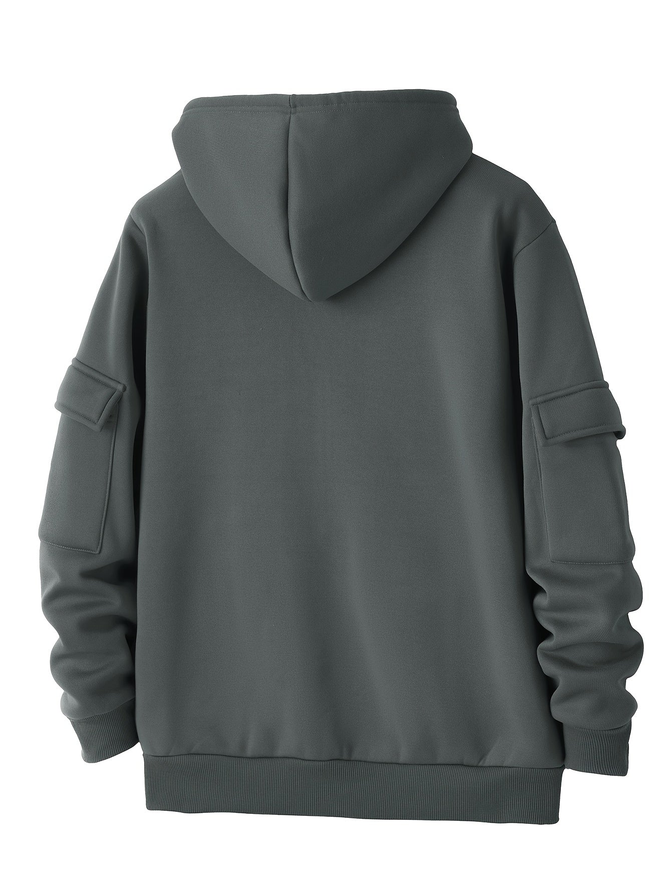 Men's Casual Zip Hoodie and Loose Cargo Pants Set - Breathable Polyest