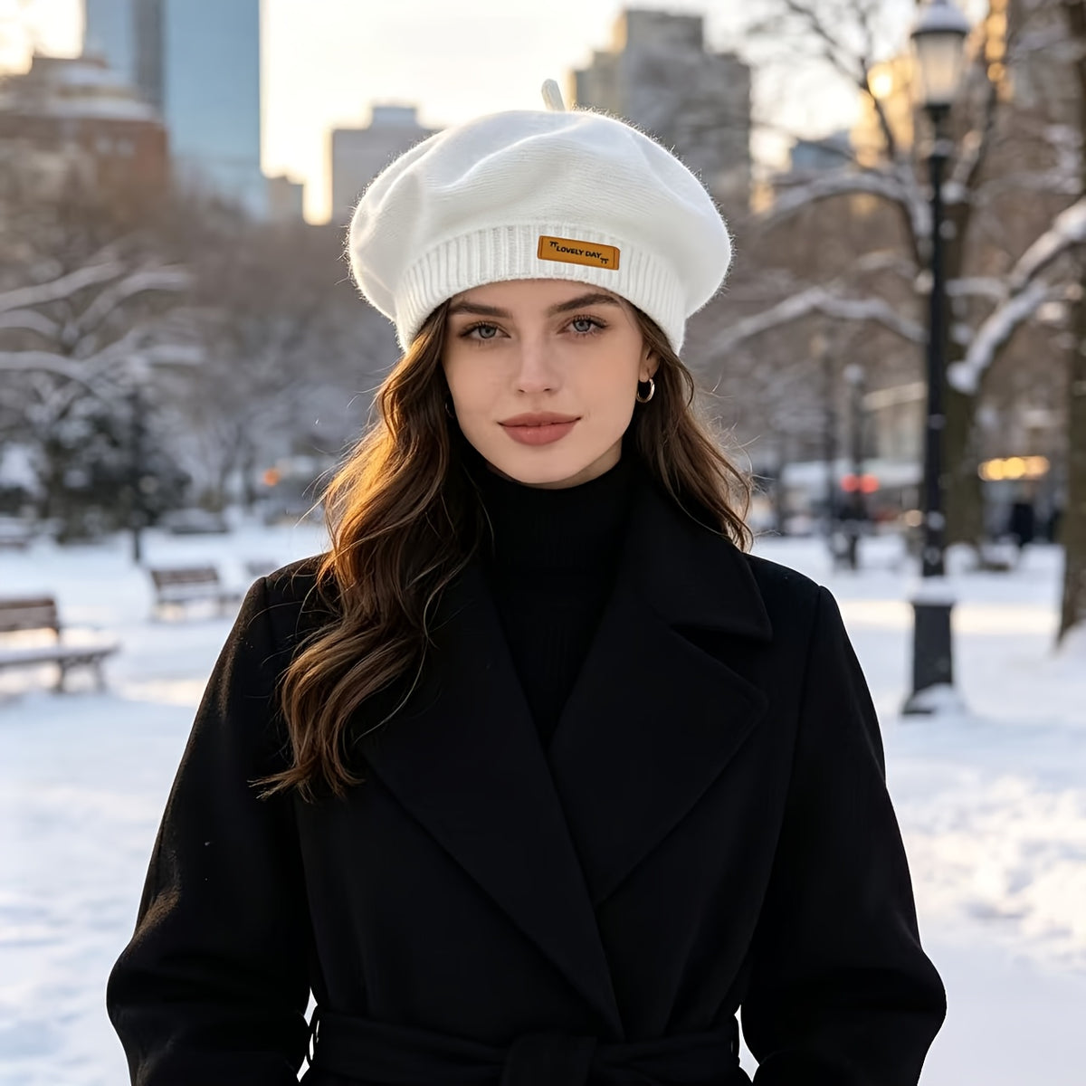 Women's Lightweight Polyester Beret - Vintage European Style Hat