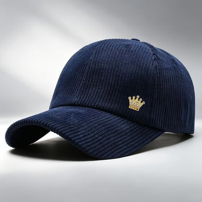 Unisex Retro Corduroy Baseball Cap with Adjustable Snapback
