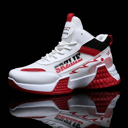 Men's Breathable Mesh High-Top Sneakers Casual Outdoor Shoes