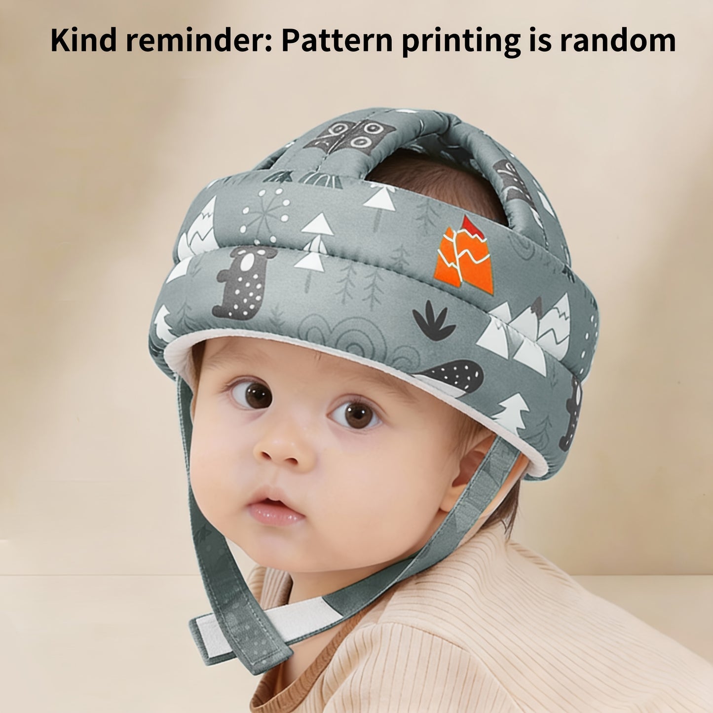 Adjustable Infant Baby Hat with Cute Cartoon Floral Print
