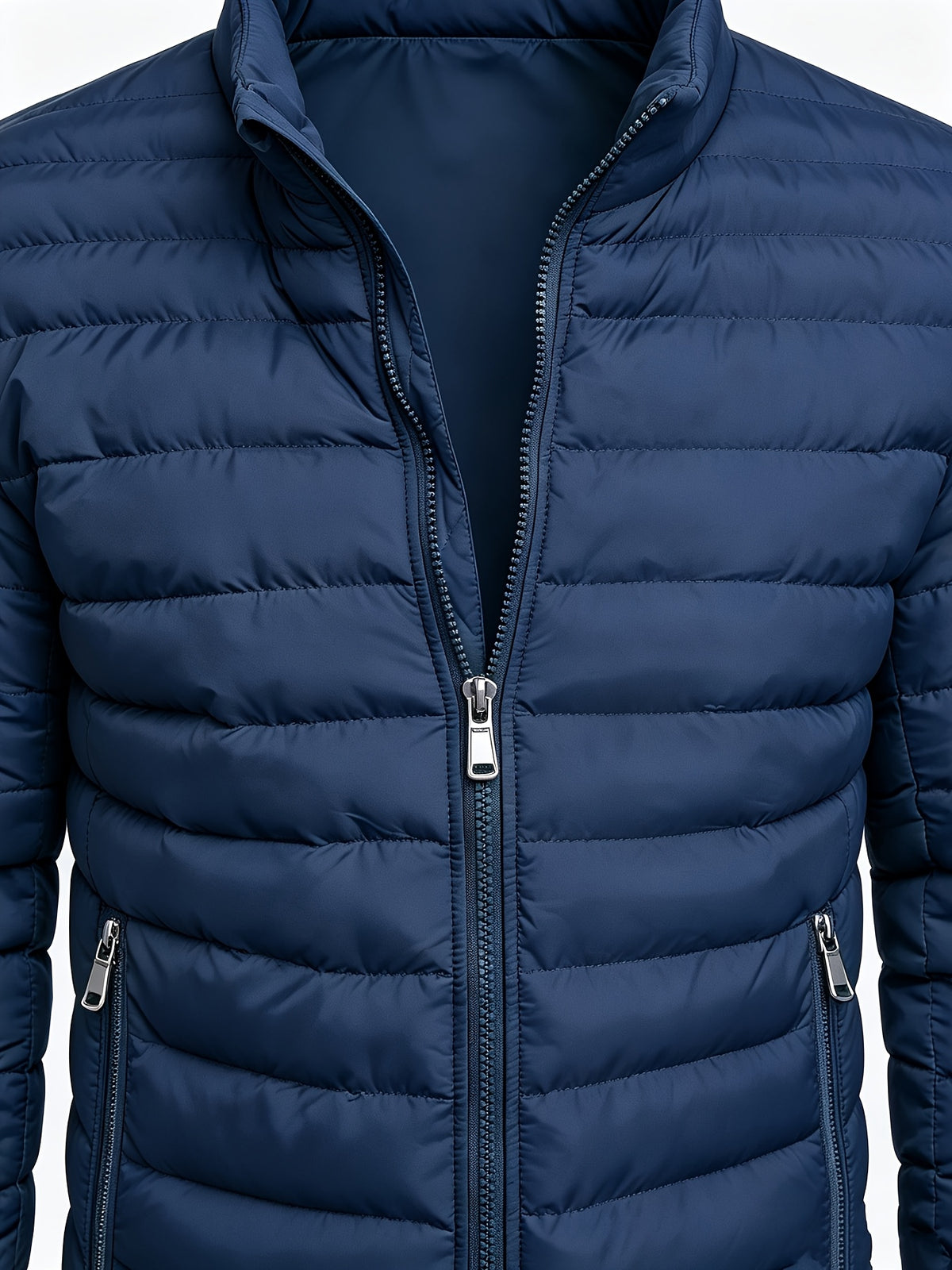 Men's Slim Fit Lightweight Stand Collar Windproof Jacket