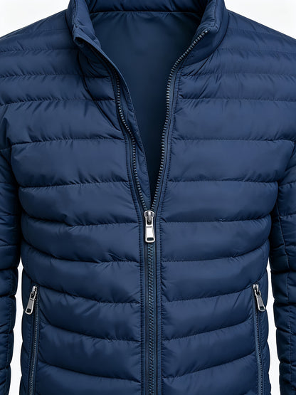 Men's Slim Fit Lightweight Stand Collar Windproof Jacket