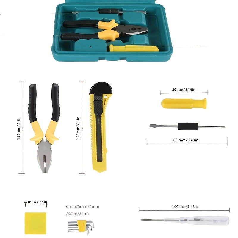 12pcs Home Tool Kit, Hardware Tool Set, Car Hardware Toolbox, Auto Repair Tools, Appliance Repair Tools, Portable Tool Kit, Essential for Home and Travel