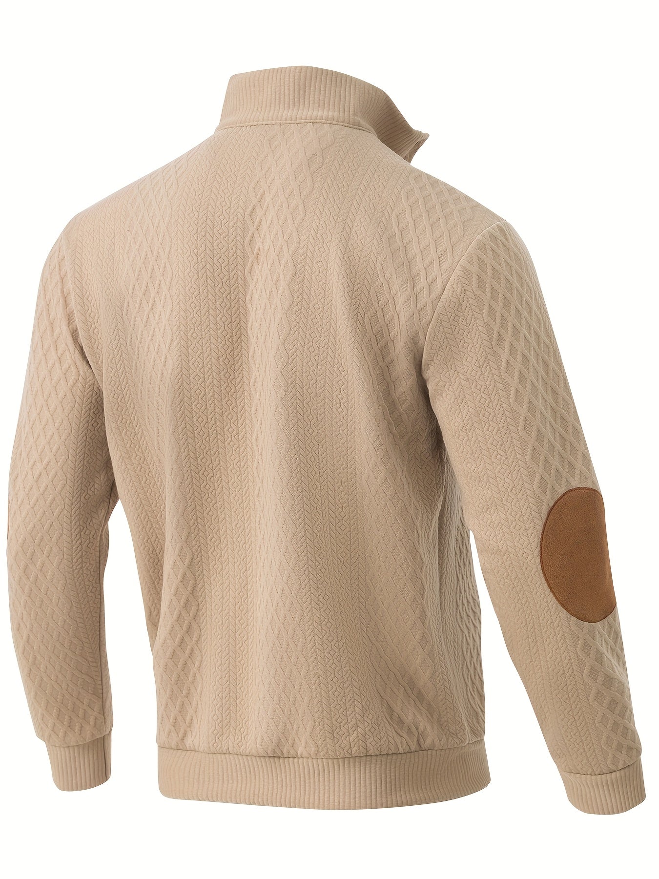 Milan High-Quality New Luxury Men'S Stand-Up Collar Jacquard Knitted Sweater, Casual Long-Sleeve Jacquard Golf Shirt