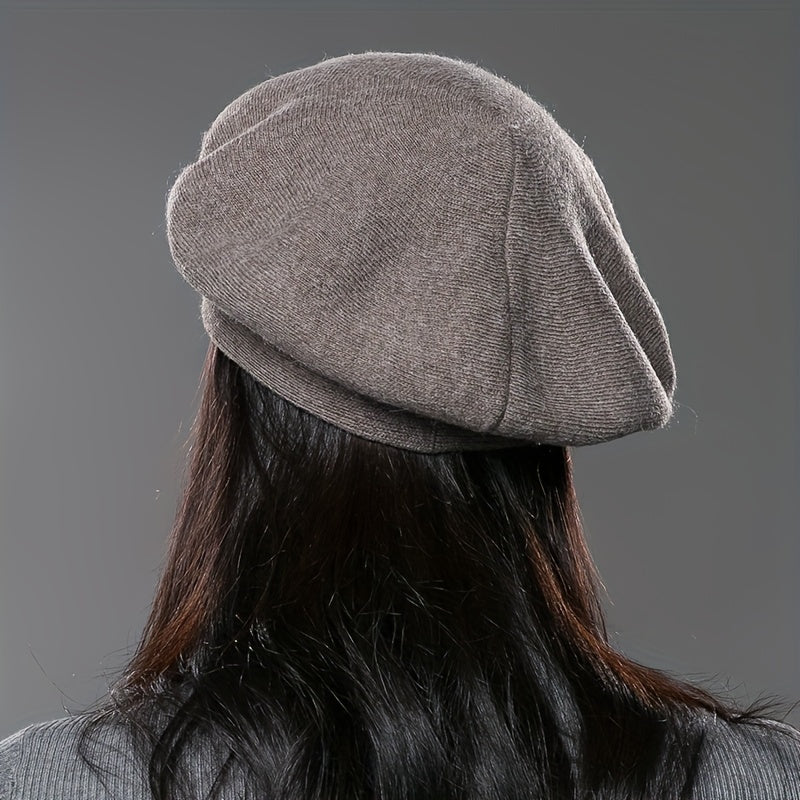Women’s Wool Blend Winter Beret - Warm & Lightweight