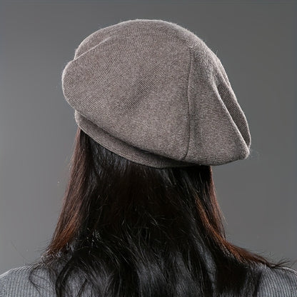 Women’s Wool Blend Winter Beret - Warm & Lightweight