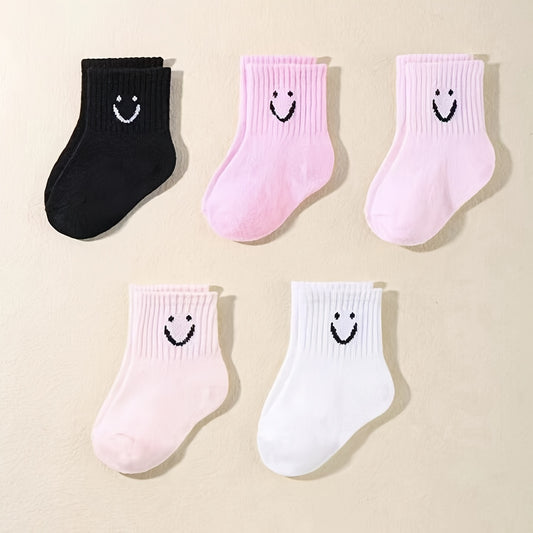 5/3 Pairs of Youngsters Socks, Four Seasons Cute and Fashionable Pure Cotton Socks, 0-5 Years Old Boys and Girls Mid-Calf Short Socks
