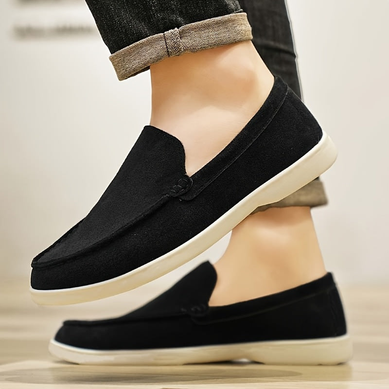 Men's Lightweight PU Loafers Casual Slip-On Sneakers