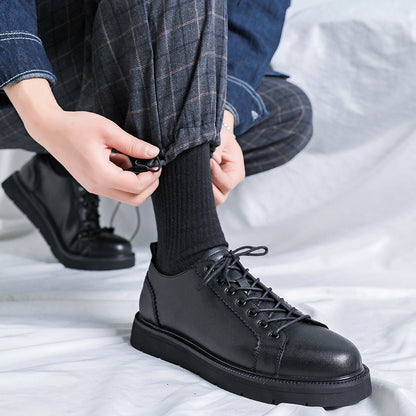 Men's British-Style Chunky Platform Sneakers with Arch Support