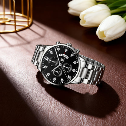 3 հատ տղամարդու նորաձև, բարձրակարգ քվարցային ժամացույց + գործնական, առօրյա դրամապանակ և բազմակողմանի ակնոցների համադրություն, կատարյալ նվեր ընկերների համար տոների և ծննդյան օրերի համար, տղամարդկանց նվեր