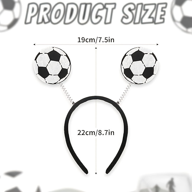 Black & White Soccer Fan Headbands for Kids & Adults