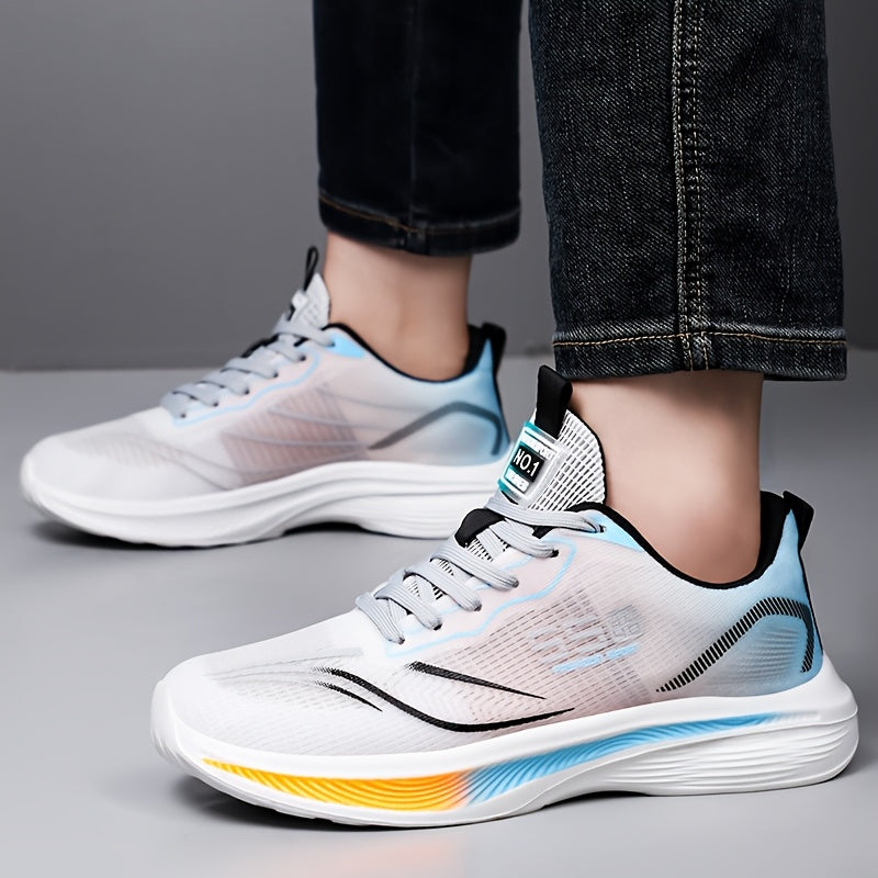 Men's Shoes Spring Summer Mesh Breathable Super Light Casual Sneaker, Men's Soft Sole Anti-skid Shock Absorption Student Running Sneaker-plus Size Tennis Casual Walking Fitness Hiking Shoes-perfect Sneaker for Outdoor Adventu - ayq