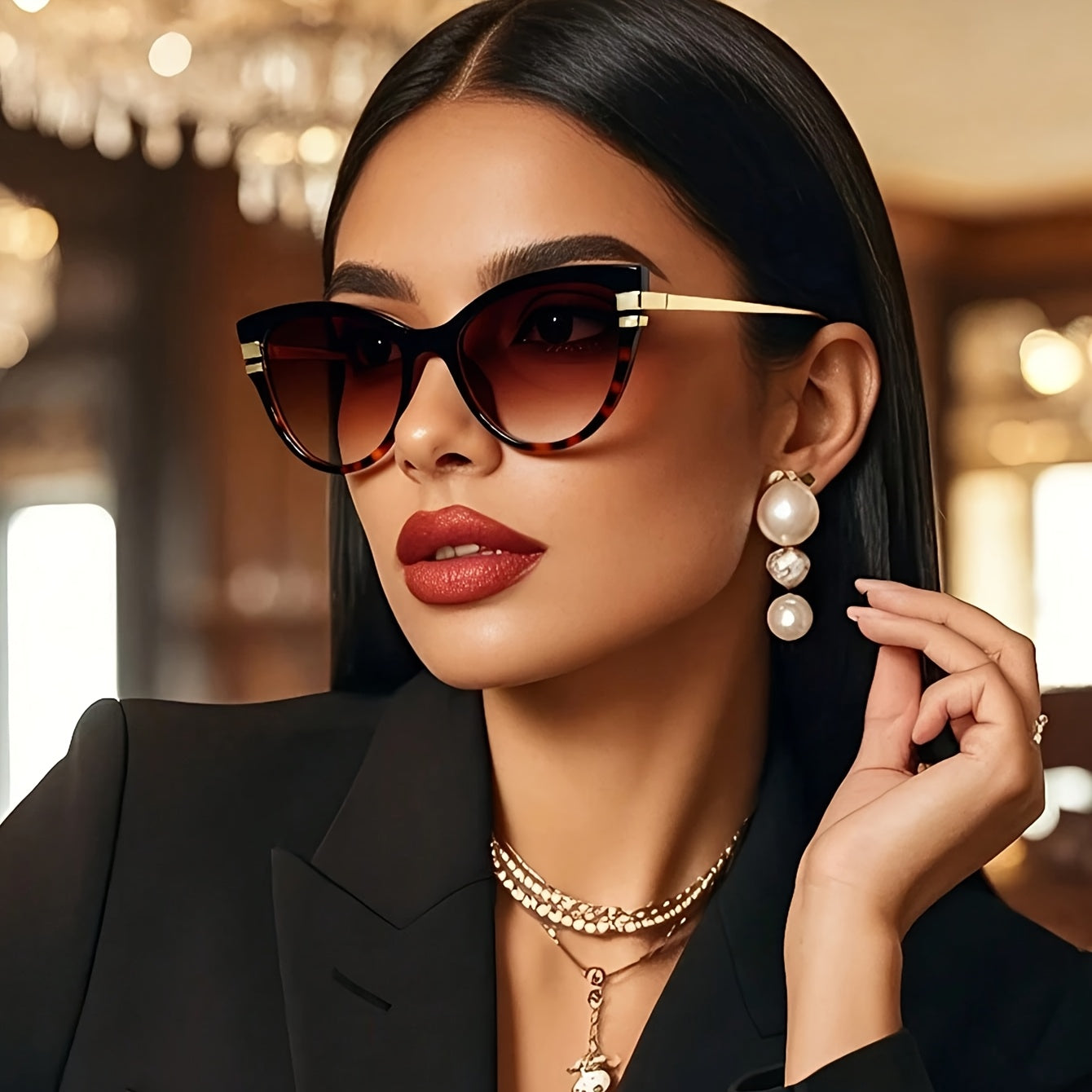 Y2K Cat-Eye Full Rim Sunglasses for Women and Men