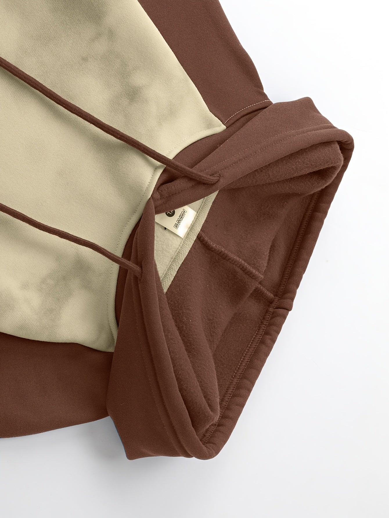 New Trendy Fashion Raglan Sleeve Colorblock Hoodie and Loose Cuffed Drawstring Cargo Pants with Multiple Pockets, Casual Daily Comfortable Versatile Breathable Hooded Sweatshirt and Loose Long Pants 2pcs Set with Stylish Prin