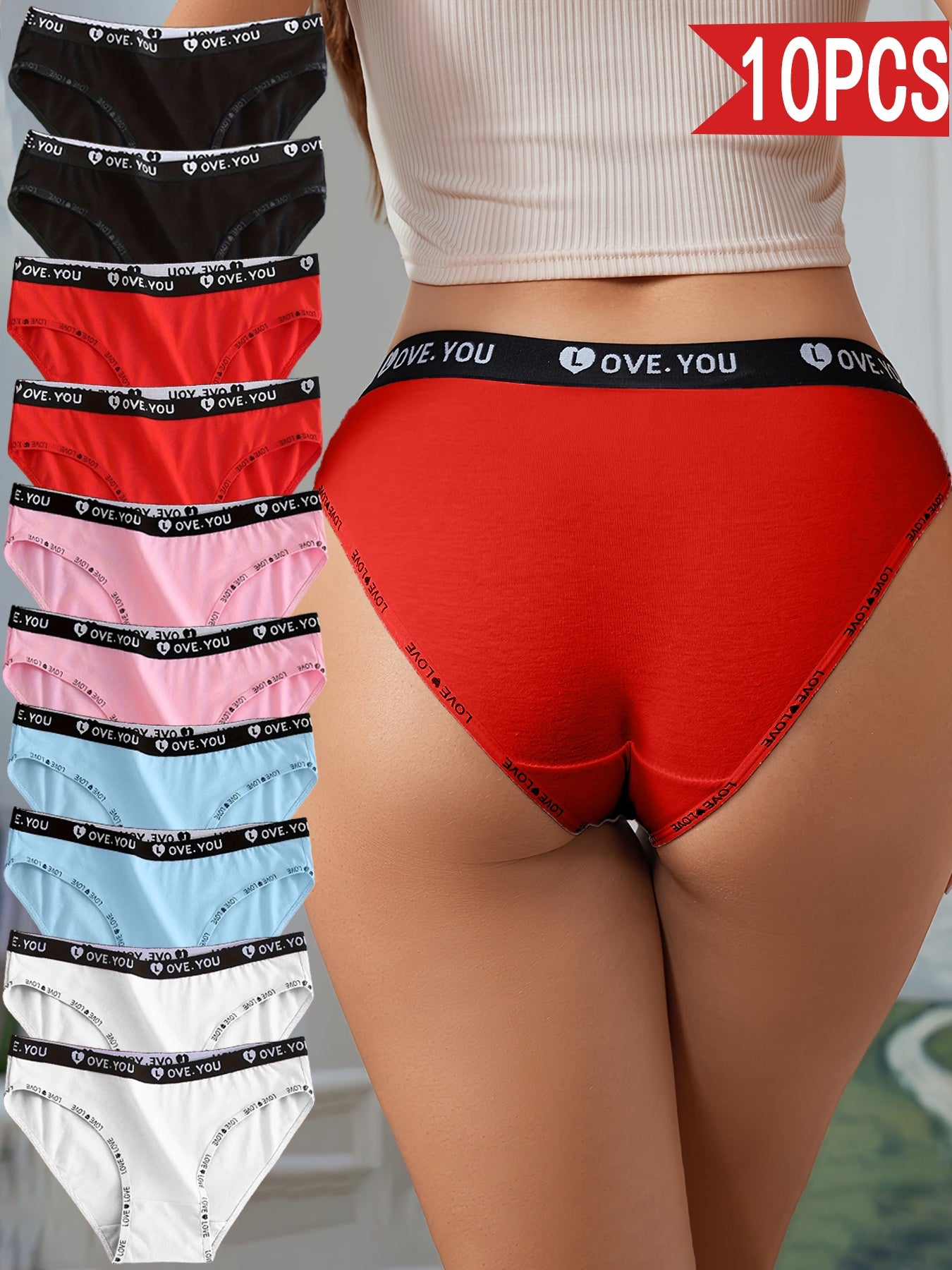 10-Pack Women's Seamless Cotton Briefs - Comfortable & Breathable