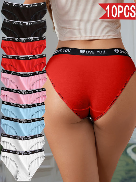 10-Pack Women's Seamless Cotton Briefs - Comfortable & Breathable - ayq