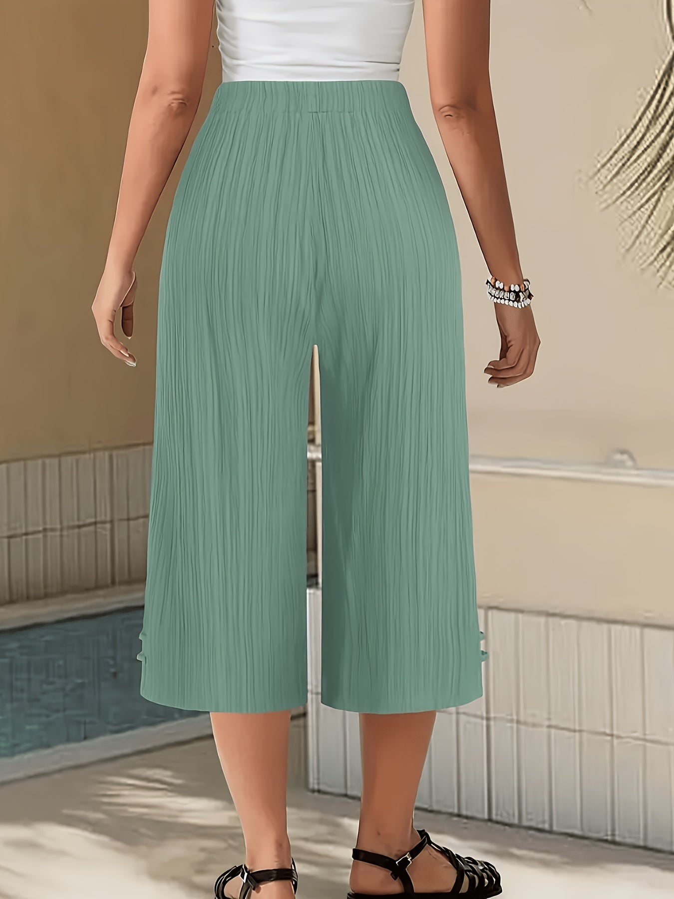 Elegant Women’s Wide-Leg Striped Pants for Spring and Summer