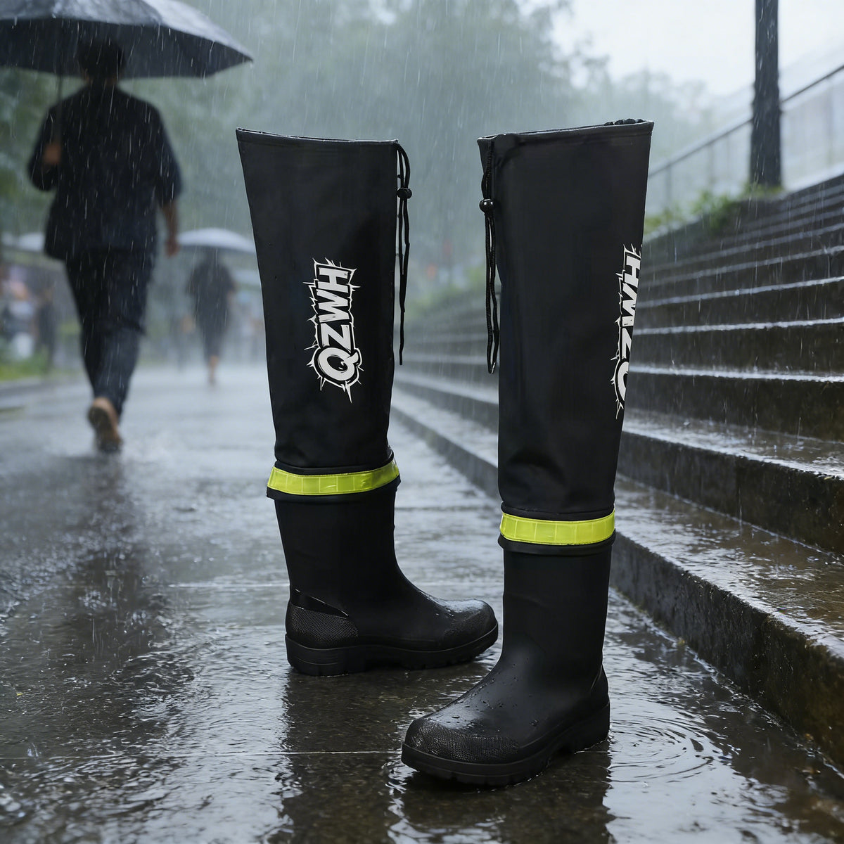 Men's High-Top EVA Rain Boots Slip-Resistant Casual Outdoor Shoes