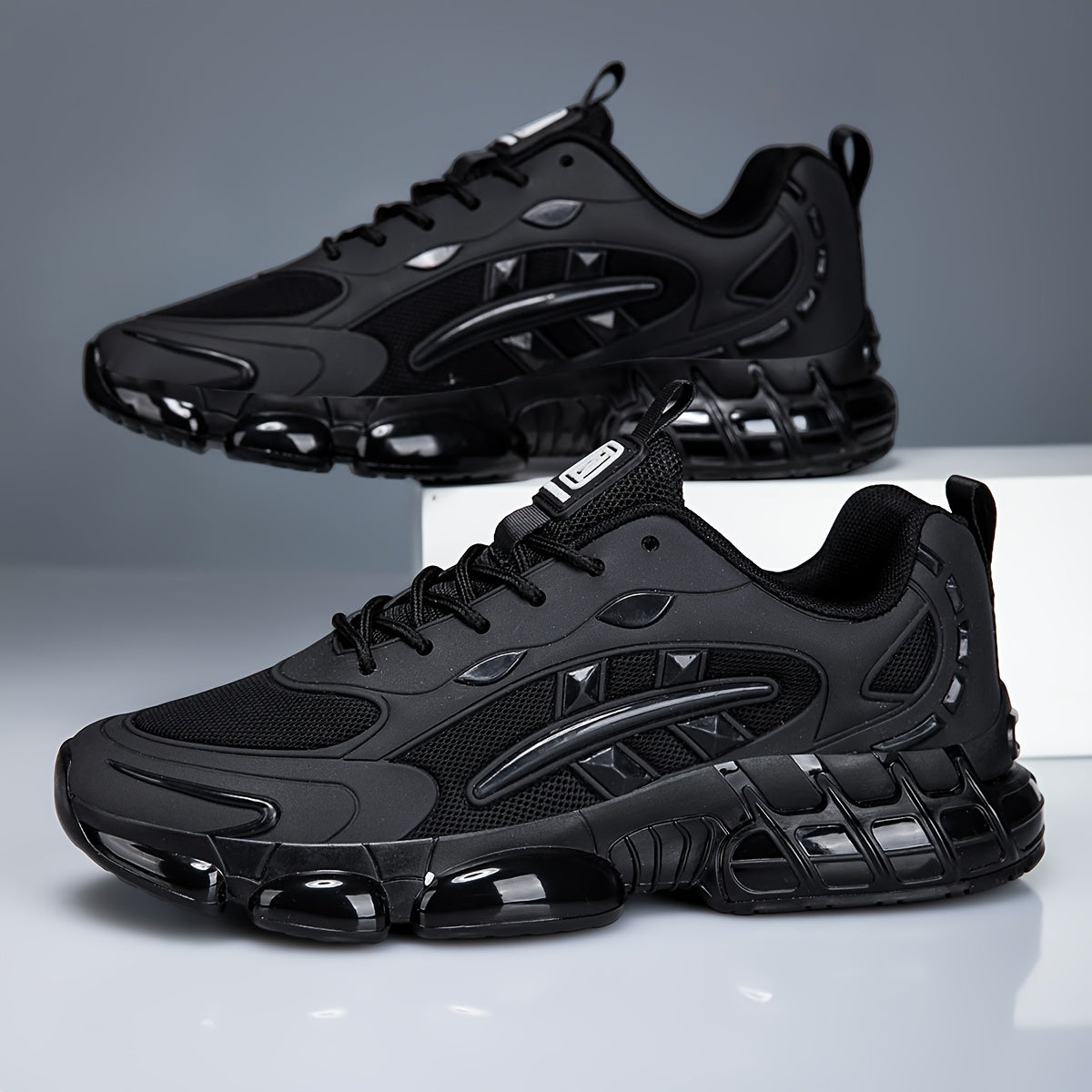 Men'S Casual Sports Shoes | Breathable Low-Top Running Shoes, All-Season, Comfortable, Faux and Fabric Upper, EVA Sole, Lace Closure, Round Toe - ayq