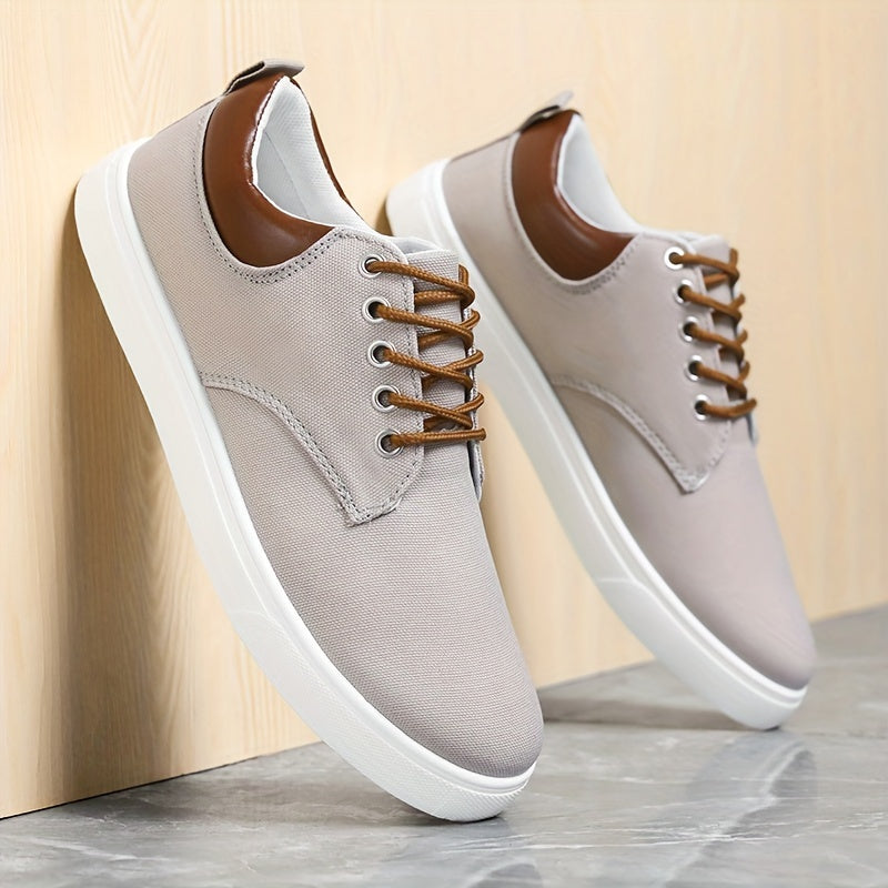 Men's Canvas Footwear - Non-Slip, Durable & Comfortable Lace-Up Shoes