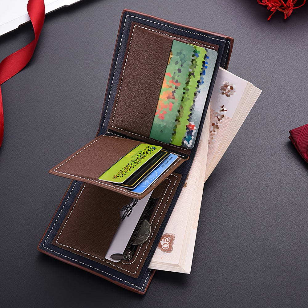 1pc Custom Engraved Wallet | Personalized Letter Name Engraving, Unisex Multi-Card Slot Zippered Wallet, Durable Casual Design, Ideal for Valentine'S Day, Anniversary, Birthday Gifts, Faux Leather