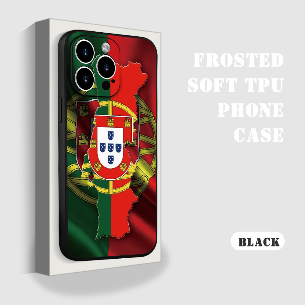 Minimalist Portuguese Flag TPU Phone Case for iPhone Models - ayq