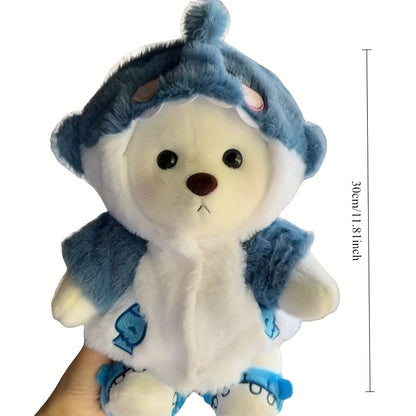 A 30cm 12-inch Shark Bear Plush Doll, Cute Plush Toy