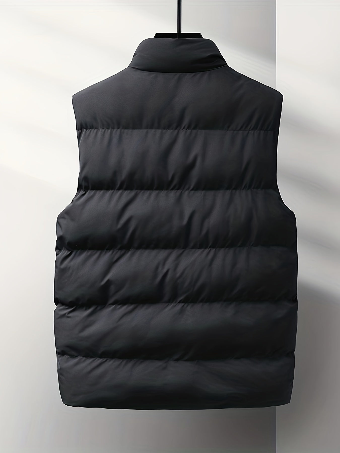Men's Solid Color Stand Collar Jacket, Thin Lightweight Stylish Long Sleeve Coat Winter And Autumn Outdoor Clothes - ayq