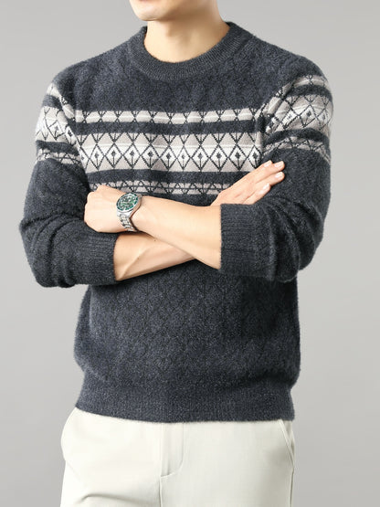 Նոր աշնանային և ձմեռային տղամարդկանց ոճային սվիտեր, բազմակողմանի վերնազգեստի կամ շերտավոր կրելու համար, պատրաստված բարձրորակ հաստ գործվածքից