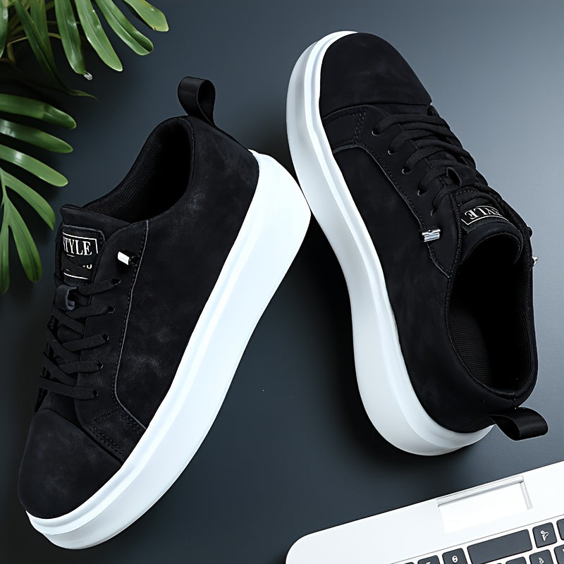 Unisex Platform Sneakers with Height Increase – Minimalist Low-Top Lac
