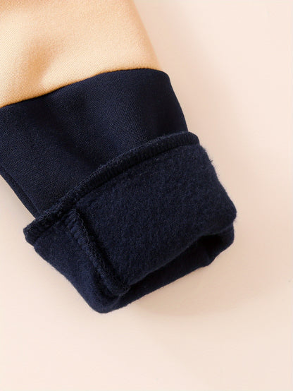 Աշնանային և ձմեռային կլոր վզնոցով սվիտեր՝ երկար թևքերով, եռագույն պատչվորք «Cute Bear» պիտակով, առօրյա, հարմարավետ, պարզ, նորաձև, բազմակողմանի, առօրյա տաբատների 2 հատանոց հավաքածու, իդեալական է բացօթյա օգտագործման համար