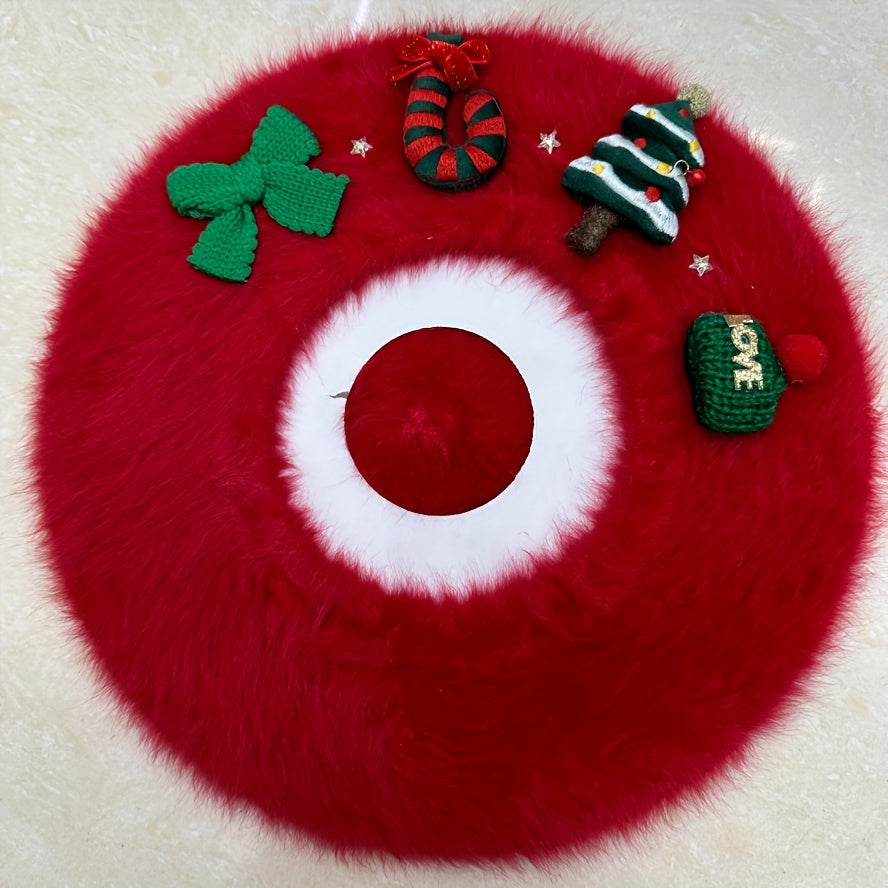 Women's Red Christmas Beret Hat with 3D Christmas Tree Decorations - Elastic Drawstring Closure, Lightweight Warm Winter Hat for Holiday Parties, Photo Shoots, Valentine's & New Year's Eve - Festive Movie-Inspired Fashion Acc