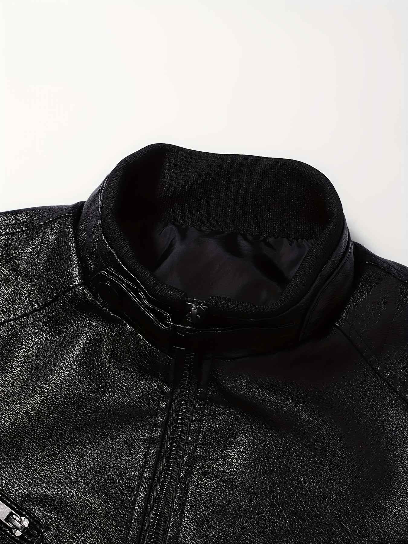 Men's Stylish Burgundy Jacket - Fall/Winter Trendy Stand Collar Biker Jacket with Multiple Zippered Pockets, Casual Design for Casual Attire, Fall Jacket | Modern Casual Jacket | Glossy Finish Jacket - ayq