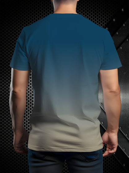 Men's Paris Eiffel Tower 3D Print T-Shirt - Casual Short Sleeve, Summer Outdoor Tee with Gradient Design