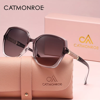 Women’s Polarized UV400 Square Sunglasses with Gradient Lens