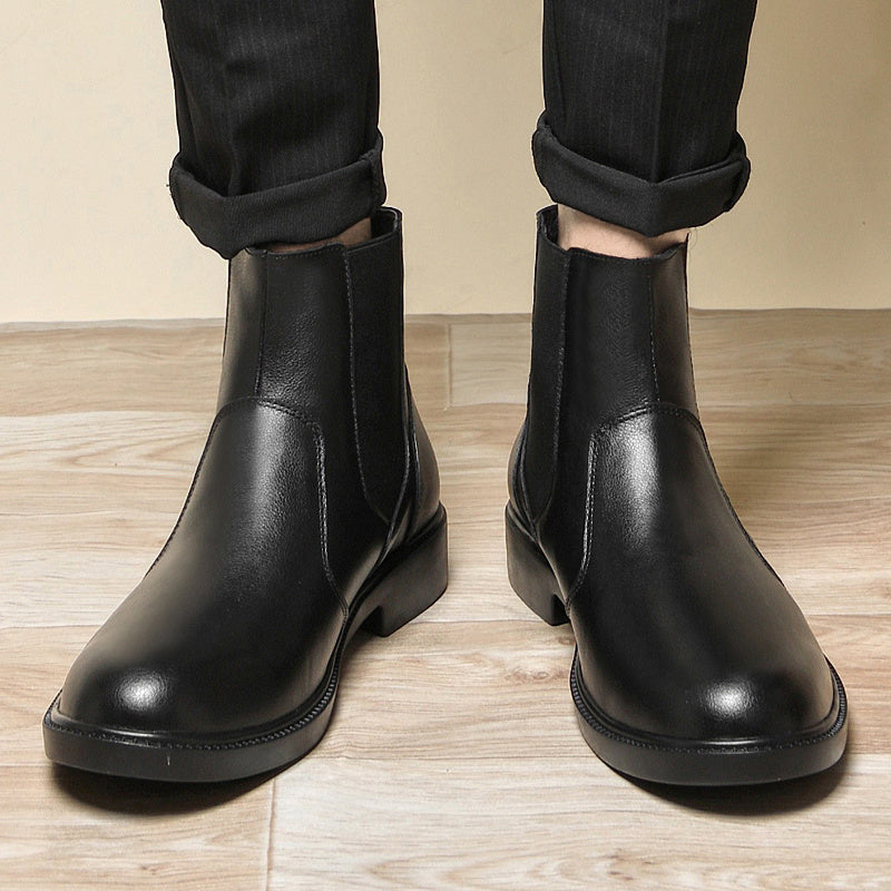 Men's Stylish PU Leather Cross-Border Riding Boots