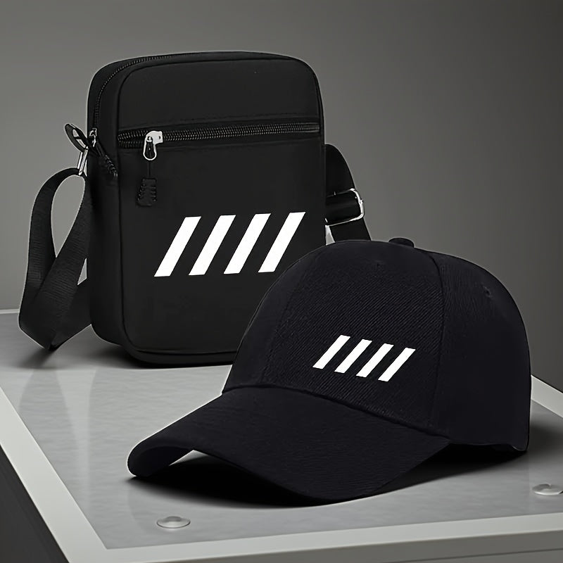 Unisex Adjustable Polyester Baseball Cap with Letter Print