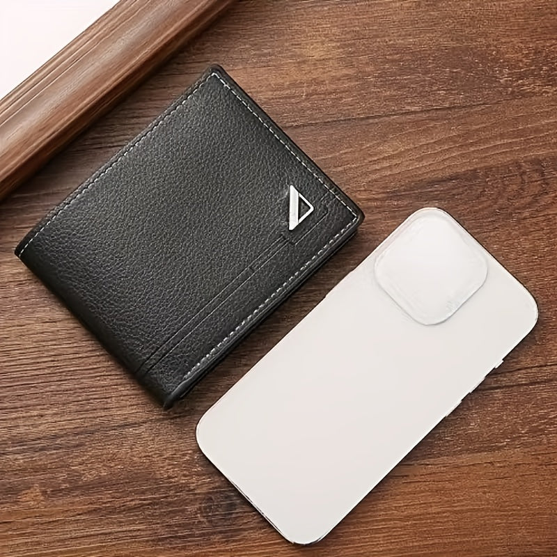 Men'S Faux Leather Bi-Fold Wallet | Large Capacity With Multiple Card Slots For Id, Credit Cards, And Cash | Ideal For Christmas, Anniversary, Birthday, Valentine'S Day Gifts | Thin, Exquisitely Crafted, Business Essential