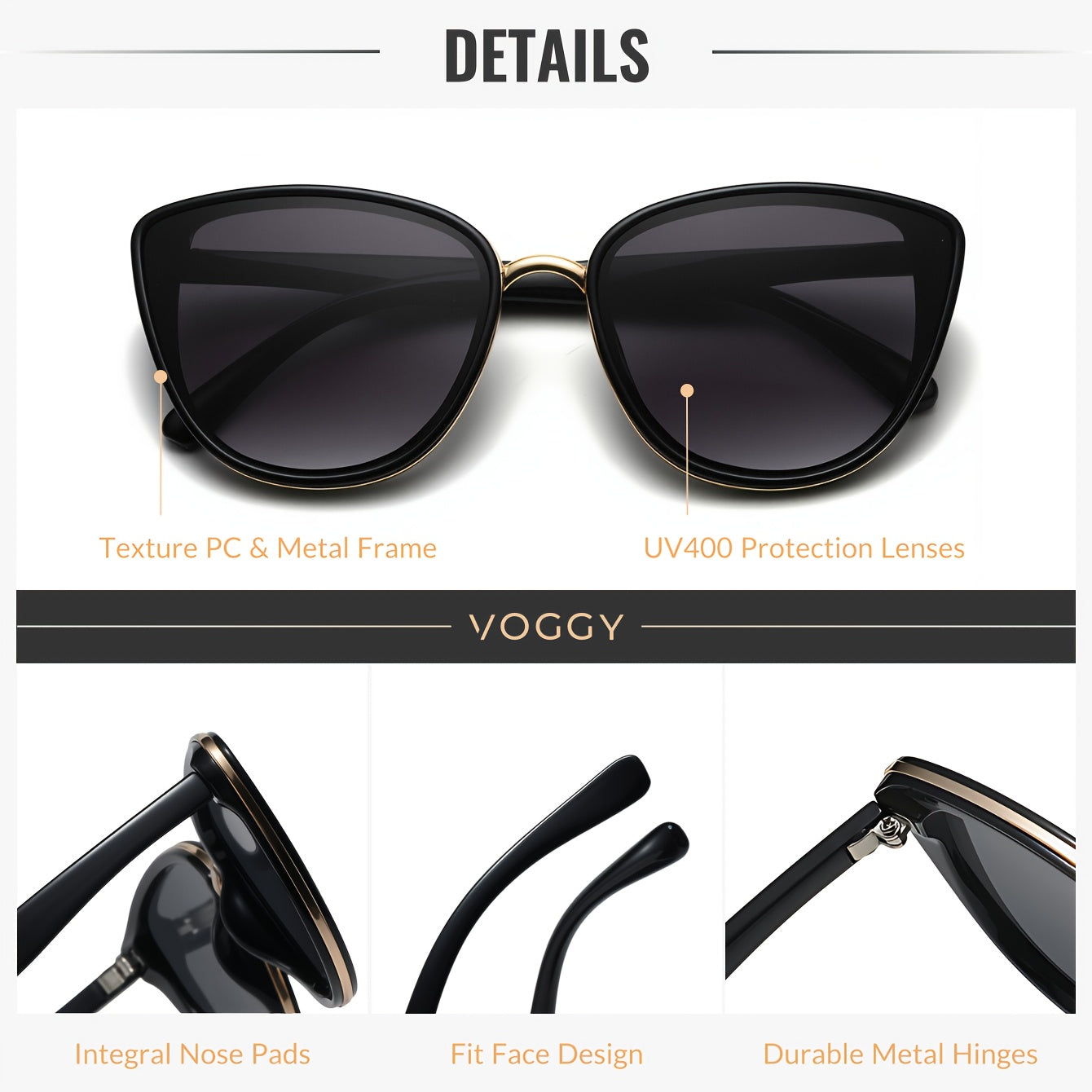 Lightweight Butterfly Sunglasses for Men & Women with UV400 Protection