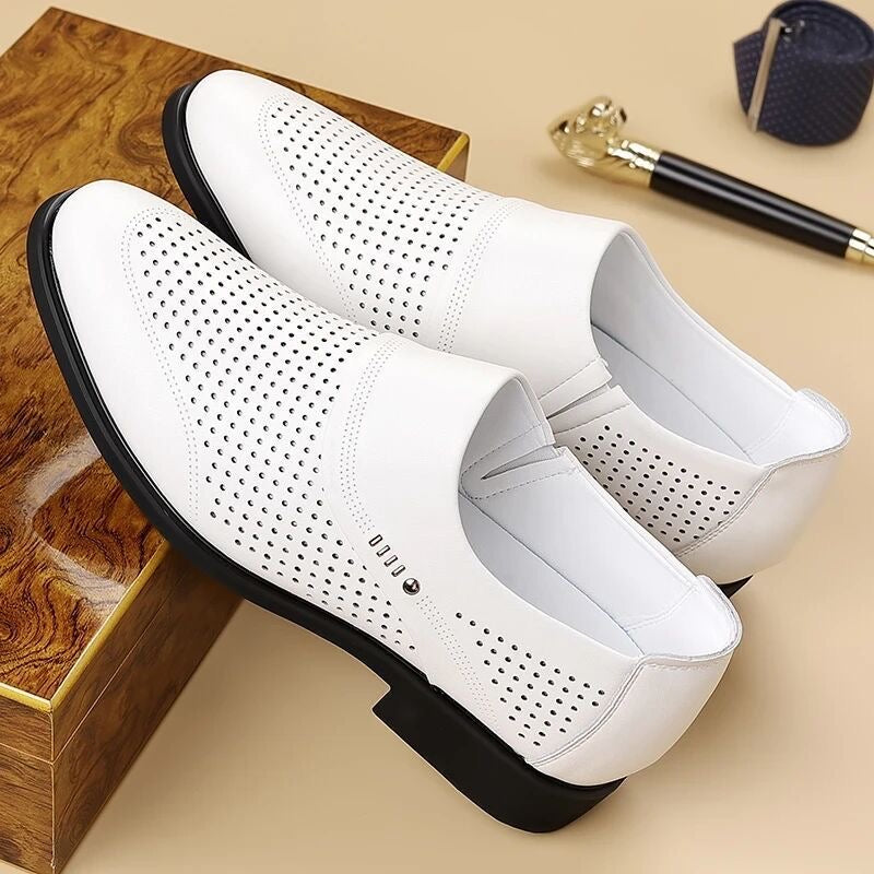 Men's Classic Slip-On Business Casual Loafers, Breathable PU
