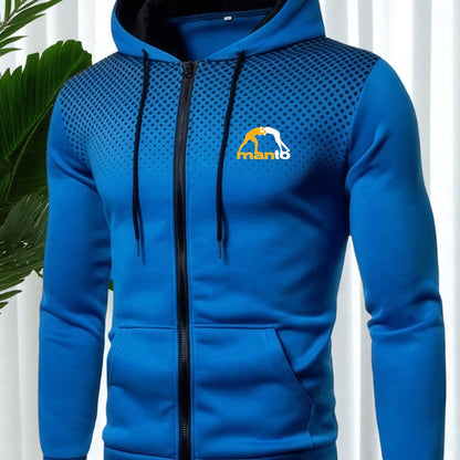 Men'S Electric Hooded Zipper Jacket - Full-Zip Workwear Coat with Belt Pocket, Heavy-Duty Construction, Full-Zip Closure & Belt Design for Plumbers, Casual Wear, Durable Fabric, Outdoor Workers