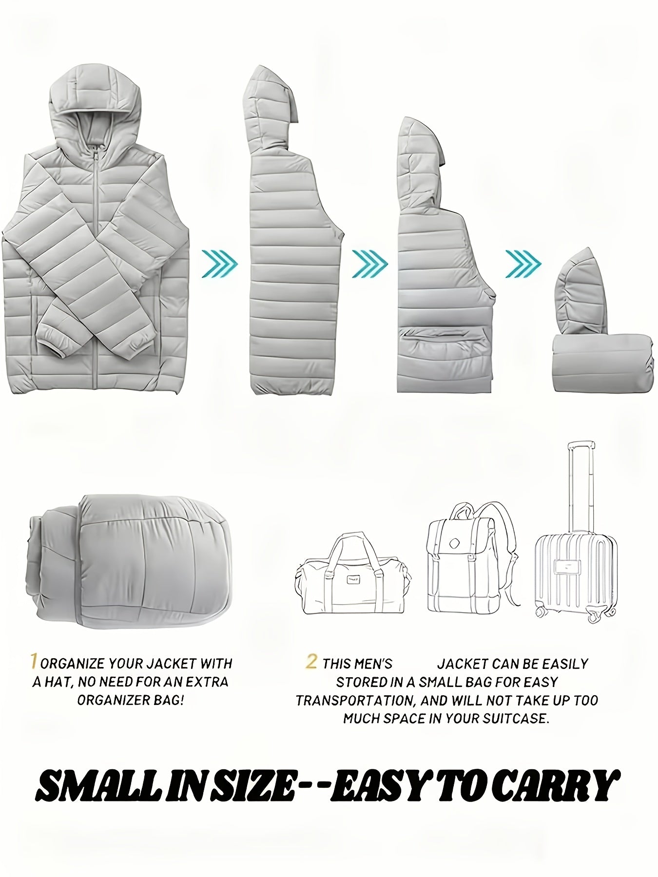 New Men'S Hooded Jacket, Thick And Warm Outerwear, Suitable for Outdoor Sports, Climbing, And Casual Wear in Winter. Features a Ribbed Design, Full Zipper Closure, And a Easy Yet Stylish Look - ayq