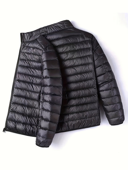 Spring, Autumn, And Winter Styles with a Stand Collar And Zipper Closure, Versatile Casual Lightweight Jacket for Men - ayq